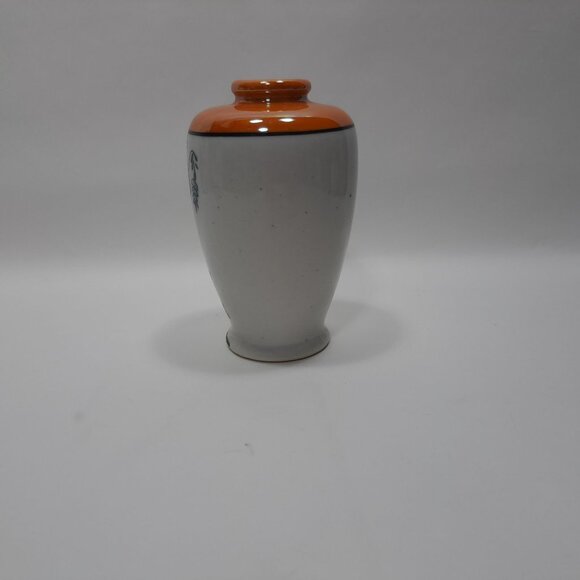 Vintage Japan Lustreware Hand Painted Floral Lantern Vase Stem Bud Flower Pot - Picture 4 of 12